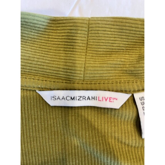 Isaac Mizrahi Live Open Front Cardigan w/Pockets 3/4 Sleeves Sz Small Olive Grn - Picture 5 of 7